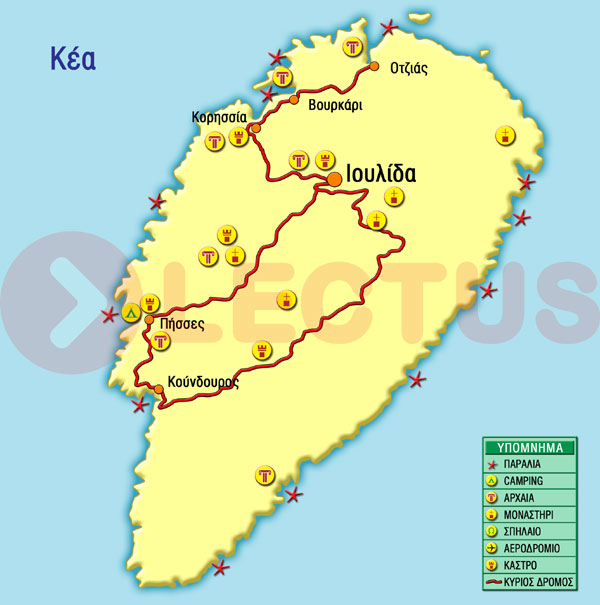 Map - Kea (Tzia)