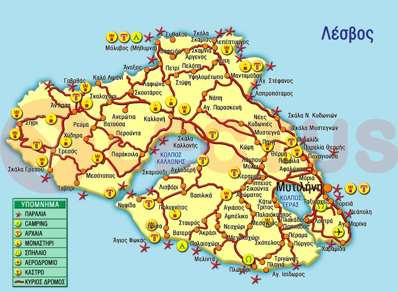 Map - Lesbos