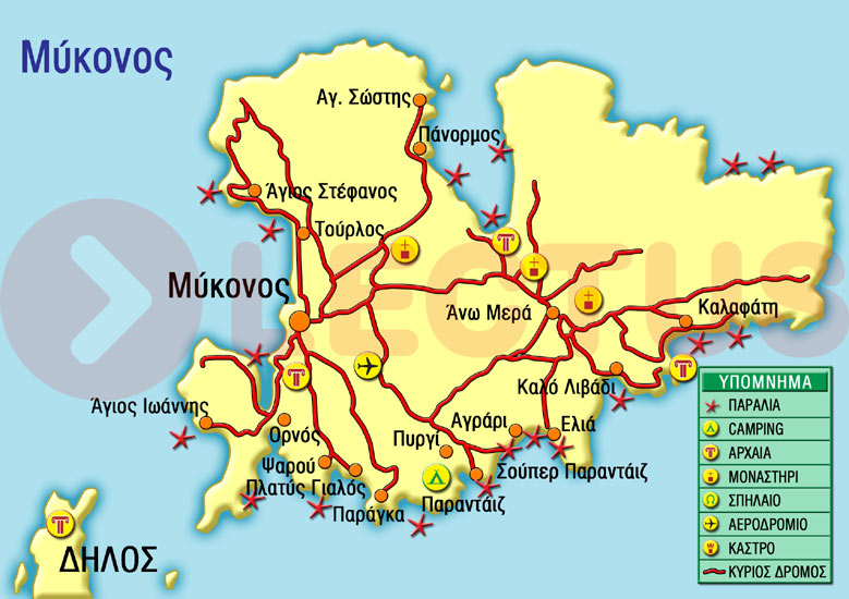 Map - Mykonos