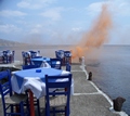 PREHISTORIC PICTURE OF FISHERMAN - Santorini - Photographs